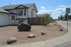 Lawnless Front Yard BEFORE - Rocks only